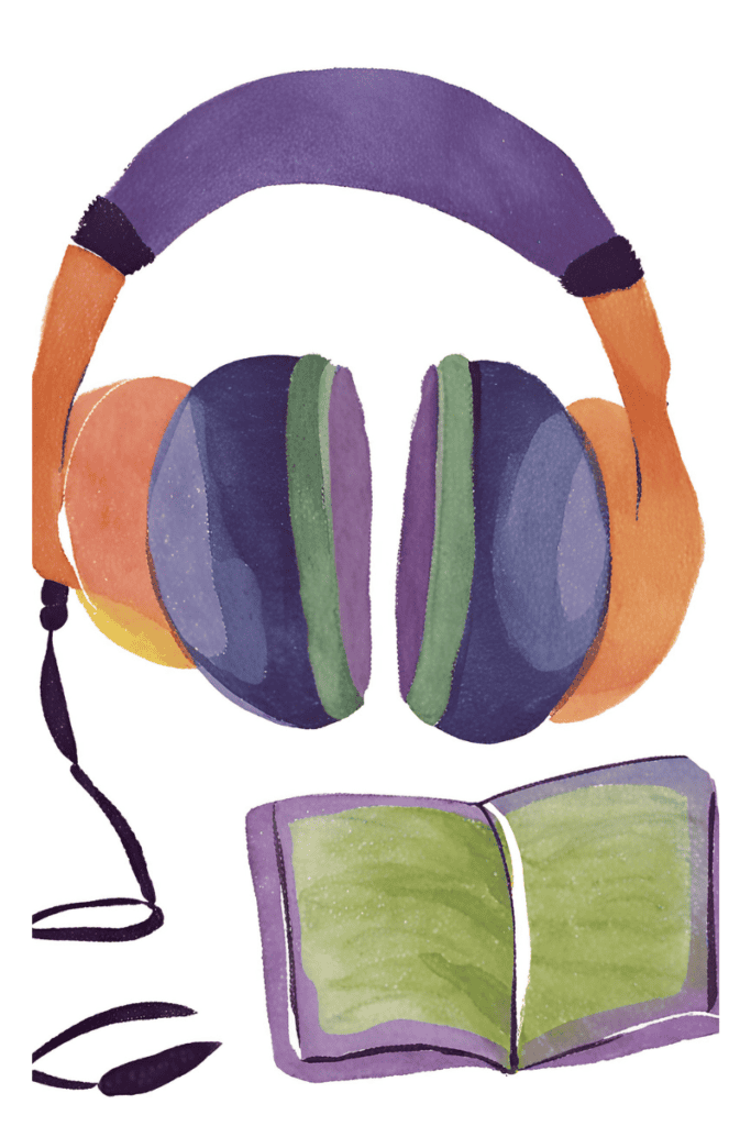 15 Achievable ADHD Accommodations Checklist for Teachers 12 ADHD Accommodations Checklist, headphones with book, audio book, accessibility