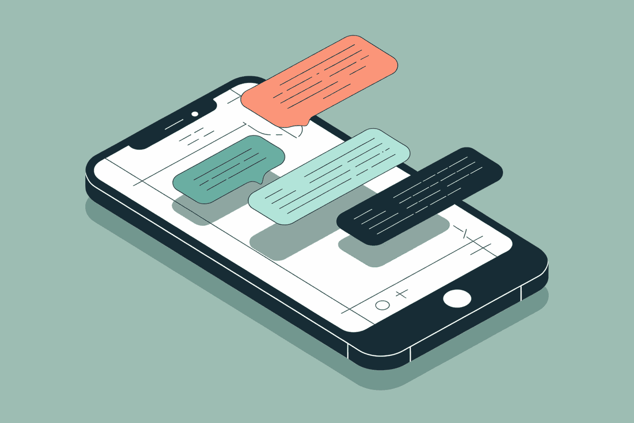 17 Smart Ideas for ADHD Accommodations at Work 5 smart phone with simulated messages moving up into the air as a representation of assistive technology