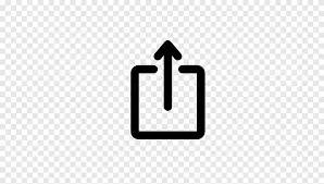 upload share icon, upright rectangle with arrow positioned inside pointing up