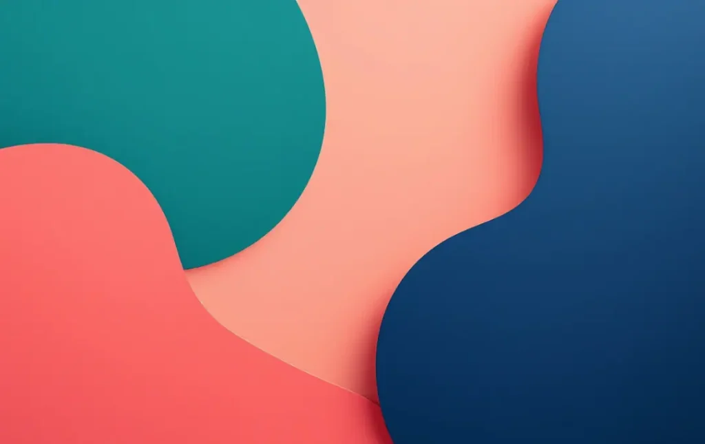 7 Powerful Boundaries Scripts for Neurodivergent Teachers to Protect Their Energy 6 peach background with abstract shapes overlapping in coral, navy, and teal