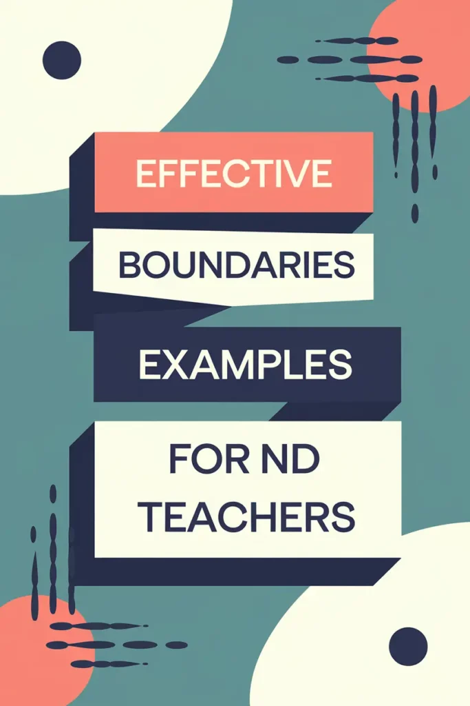 coral, beige, navy title blocks with effective boundaries examples for nd teachers title