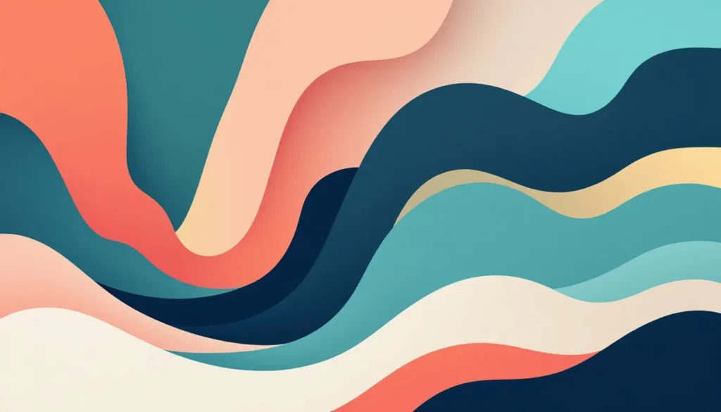 What Are Neurodivergent Boundaries? 9 colorful waves in coral, teal, peach, beige, turquoise, converge and separate