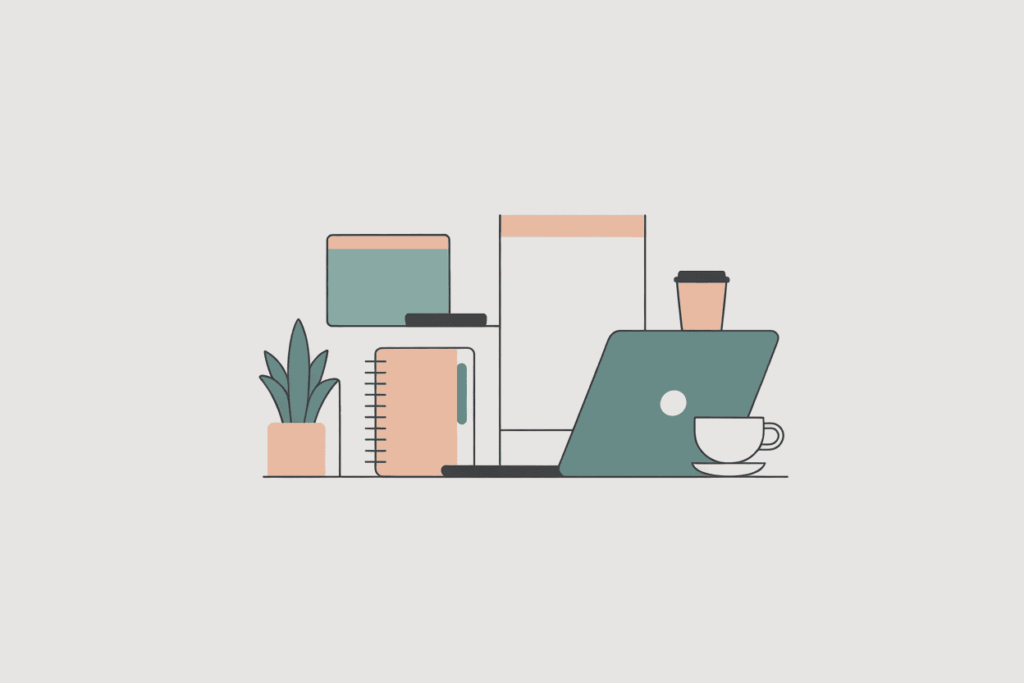 Illustration of Calendar, coffee mug, and planner icons — represents time management and benefits of side hustles for teachers.

