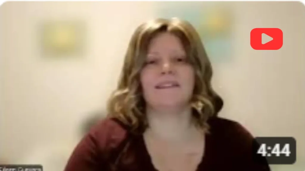 5 Low Stress Side Hustles for Teachers 3 Eileen Guevara speaks about low stress side hustles for teachers. Woman in red shirt smiles at camera. Red YouTube play icon suggests it is a video.
