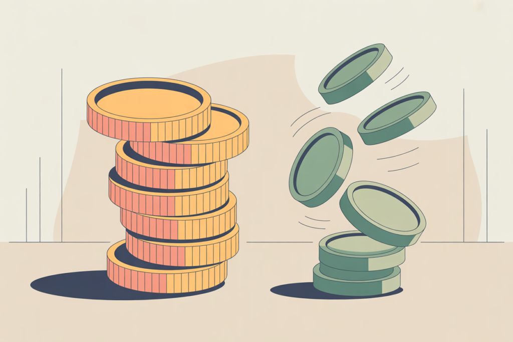 5 Side Hustles That Pay Well for Teachers 8 Stacks of gold and green coins and side hustles that pay well for teachers