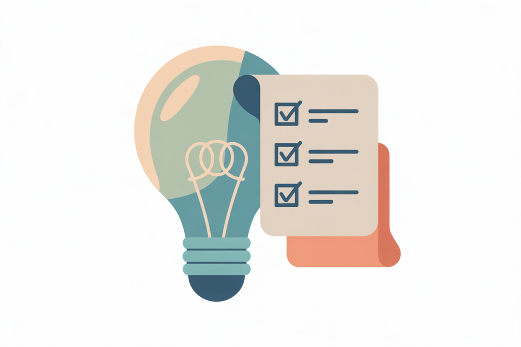 How Much Money Can Teachers Make from Side Hustles? 7 Lightbulb icon next to a checklist clipboard in muted colors.